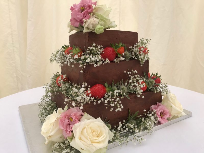 chocolate tiffin wedding cake